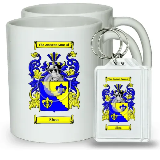Shea Pair of Coffee Mugs and Pair of Keychains