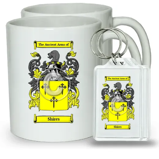 Shires Pair of Coffee Mugs and Pair of Keychains
