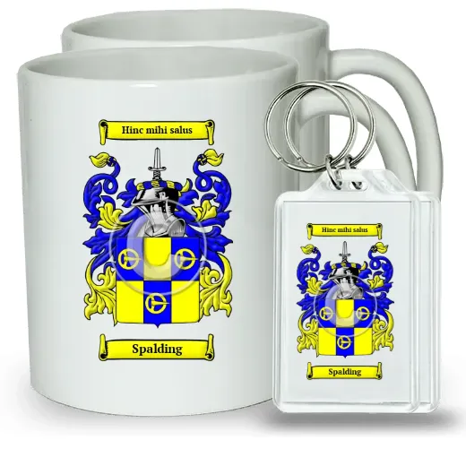 Spalding Pair of Coffee Mugs and Pair of Keychains