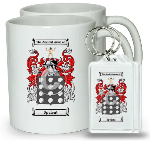 Spylent Pair of Coffee Mugs and Pair of Keychains
