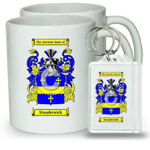 Standerwick Pair of Coffee Mugs and Pair of Keychains