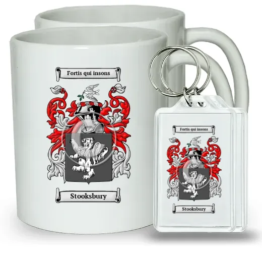 Stooksbury Pair of Coffee Mugs and Pair of Keychains