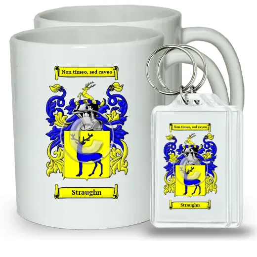 Straughn Pair of Coffee Mugs and Pair of Keychains