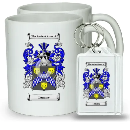 Tannsy Pair of Coffee Mugs and Pair of Keychains