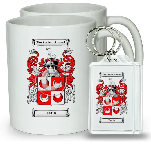 Tatin Pair of Coffee Mugs and Pair of Keychains