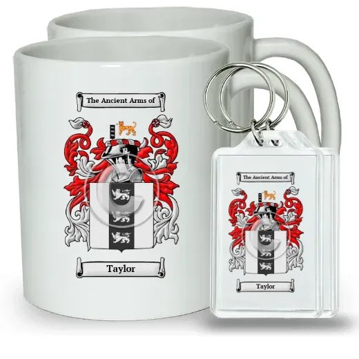 Taylor Pair of Coffee Mugs and Pair of Keychains