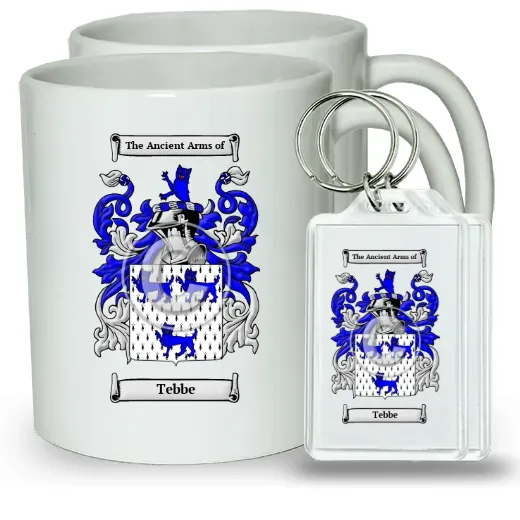 Tebbe Pair of Coffee Mugs and Pair of Keychains