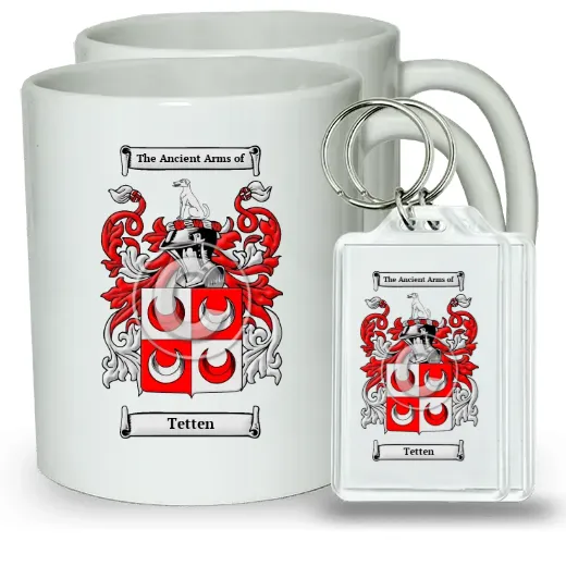 Tetten Pair of Coffee Mugs and Pair of Keychains