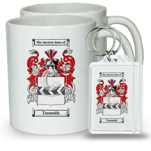 Trenwith Pair of Coffee Mugs and Pair of Keychains