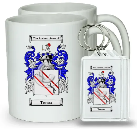 Trueax Pair of Coffee Mugs and Pair of Keychains
