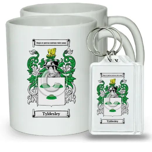 Tyldesley Pair of Coffee Mugs and Pair of Keychains