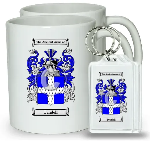 Tyndell Pair of Coffee Mugs and Pair of Keychains