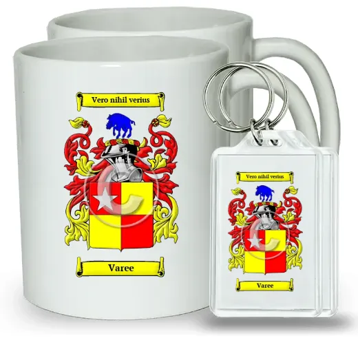 Varee Pair of Coffee Mugs and Pair of Keychains