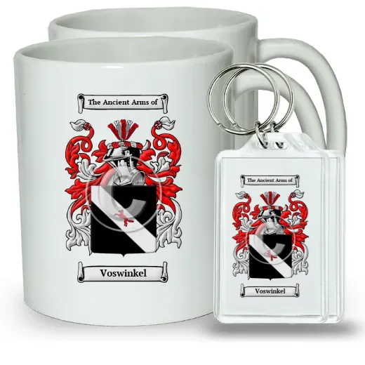 Voswinkel Pair of Coffee Mugs and Pair of Keychains