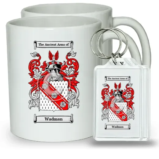Wadman Pair of Coffee Mugs and Pair of Keychains