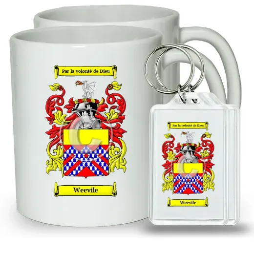 Weevile Pair of Coffee Mugs and Pair of Keychains
