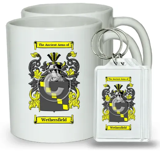 Wethersfield Pair of Coffee Mugs and Pair of Keychains