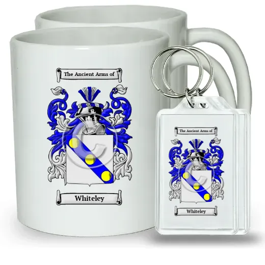 Whiteley Pair of Coffee Mugs and Pair of Keychains
