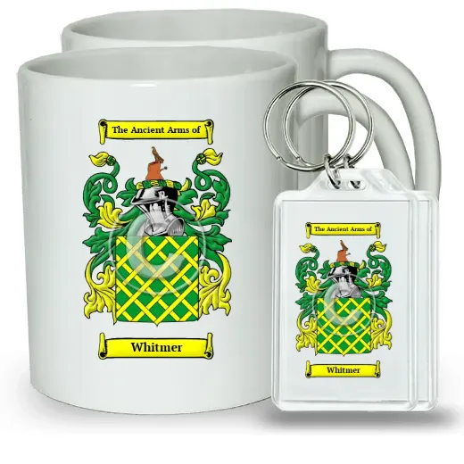 Whitmer Pair of Coffee Mugs and Pair of Keychains