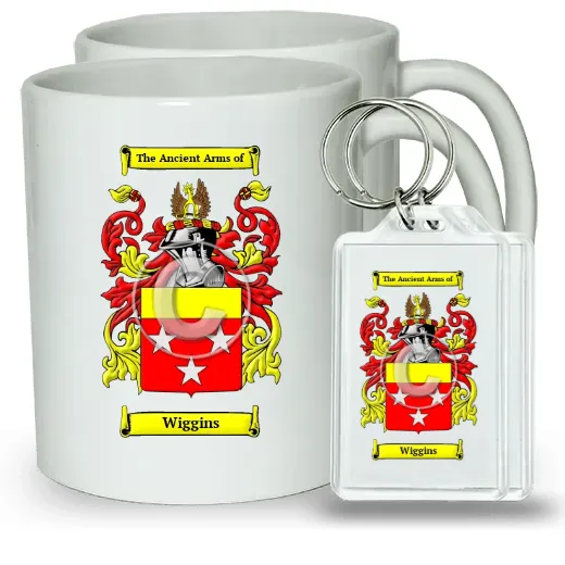 Wiggins Pair of Coffee Mugs and Pair of Keychains