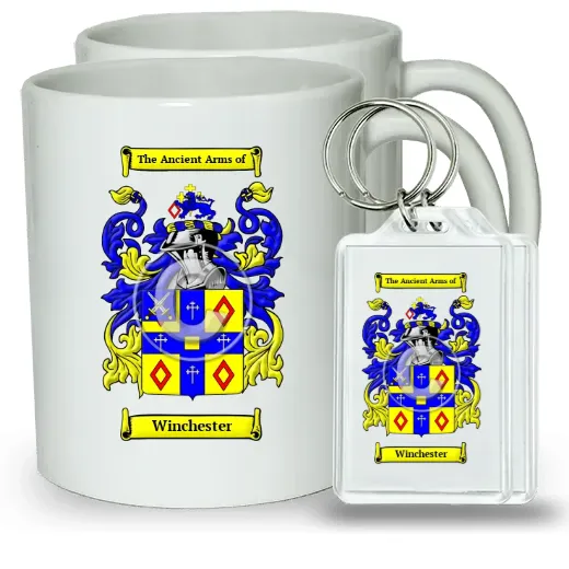 Winchester Pair of Coffee Mugs and Pair of Keychains