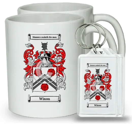 Wixon Pair of Coffee Mugs and Pair of Keychains