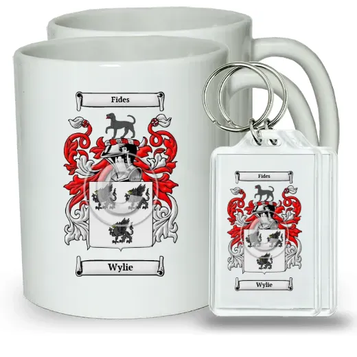 Wylie Pair of Coffee Mugs and Pair of Keychains