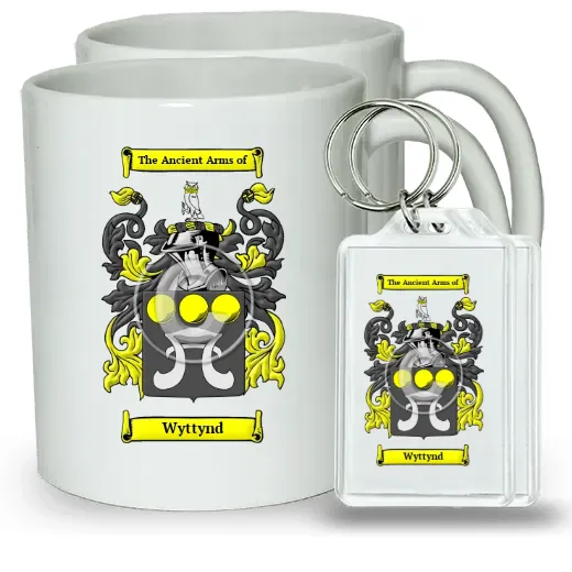 Wyttynd Pair of Coffee Mugs and Pair of Keychains