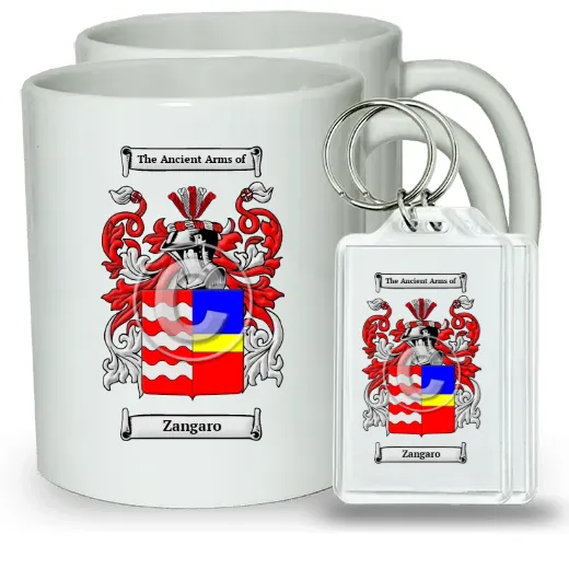 Zangaro Pair of Coffee Mugs and Pair of Keychains