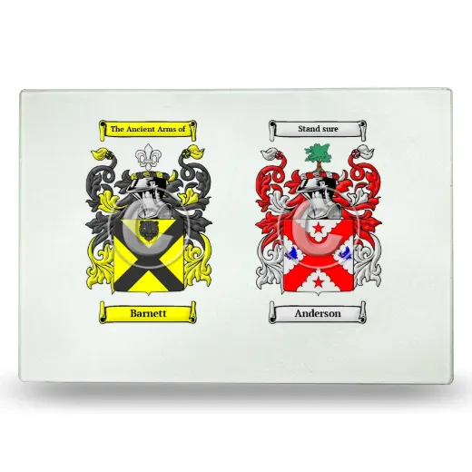 Double Coat of Arms Glass Cutting Board