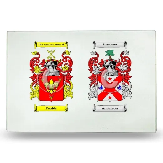 Double Coat of Arms Glass Cutting Board