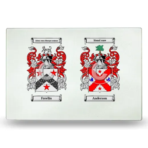 Double Coat of Arms Glass Cutting Board