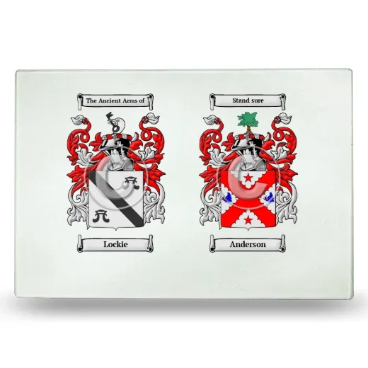 Double Coat of Arms Glass Cutting Board