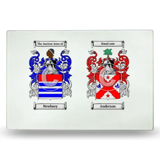 Double Coat of Arms Glass Cutting Board