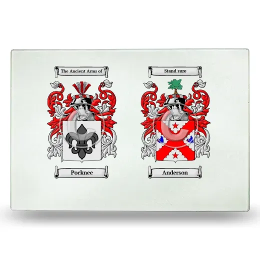 Double Coat of Arms Glass Cutting Board