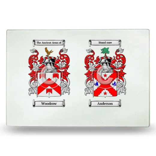 Double Coat of Arms Glass Cutting Board